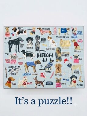 Hotdogs A-Z Dog Breed 1,000 piece jigsaw puzzle by mudpuppy